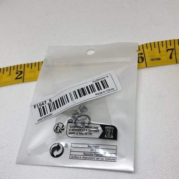 Multi Colored Inlaid Topaz Bow Designed Ring Size 8 - Picture 3 of 7